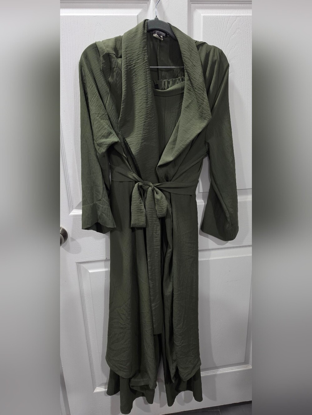 Olive Green OR Black Women's Wrap Suit Blazer & Pants